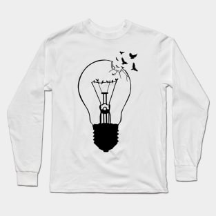 Bird free, breakout from the old lightbulb Long Sleeve T-Shirt